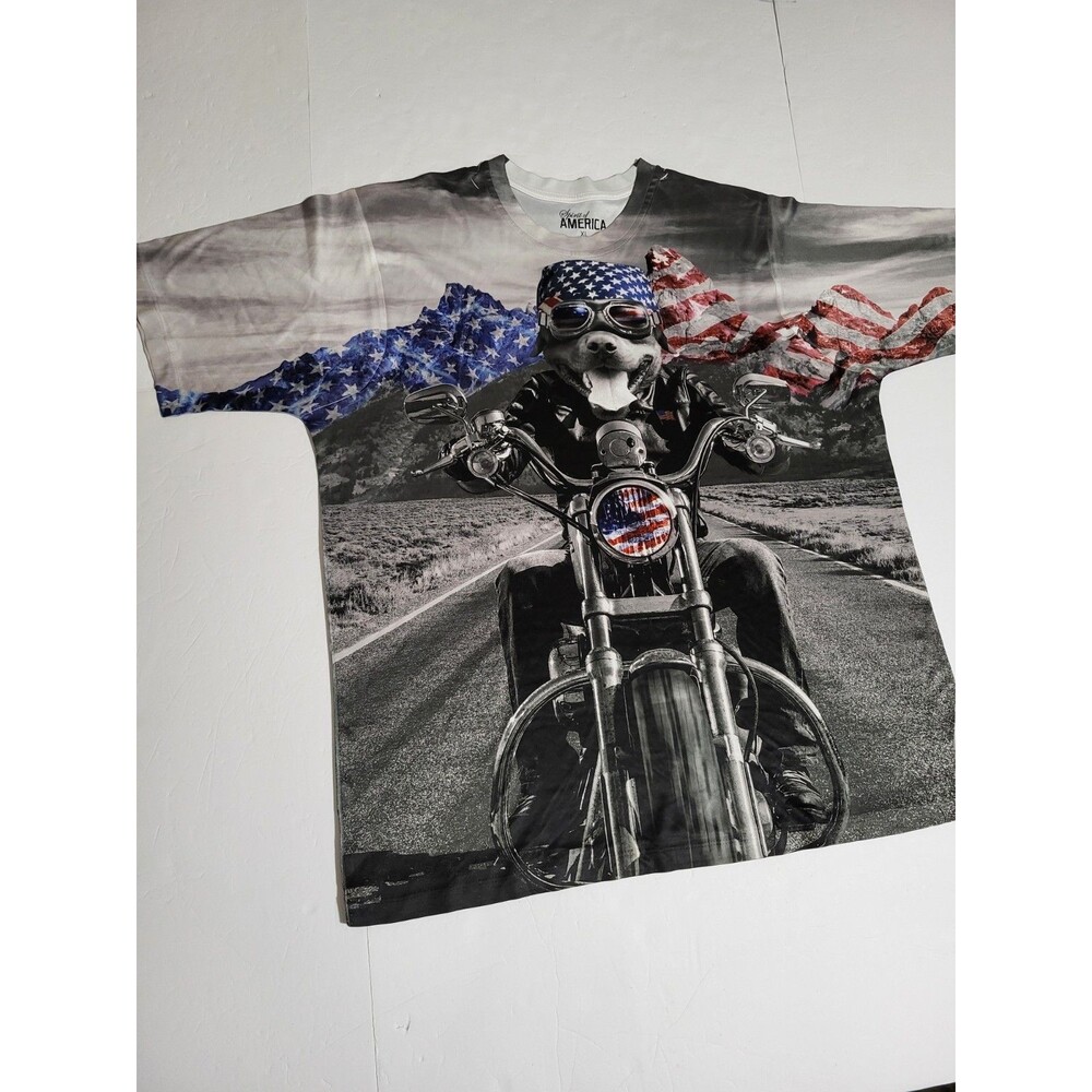 (#5) Spirit of America Motorcycle Bulldog Polyester Men's Size XL (46-48)